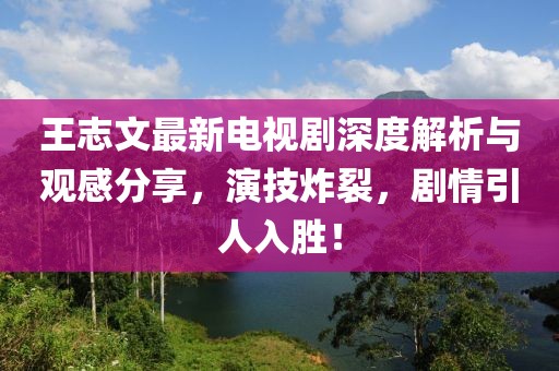 王志文最新电视剧深度解析与观感分享，演技炸裂，剧情引人入胜！