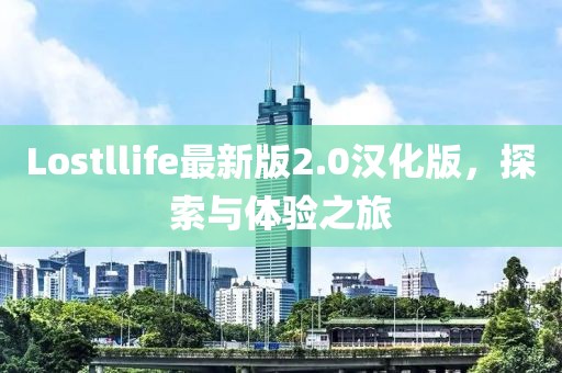 Lostllife最新版2.0汉化版，探索与体验之旅